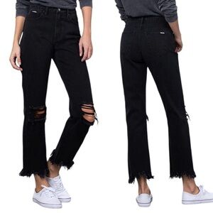 Insane gene size 9 /28 Chic Black Distressed  Jeans 28” inseam